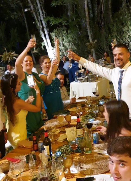 brindis boda banquete
