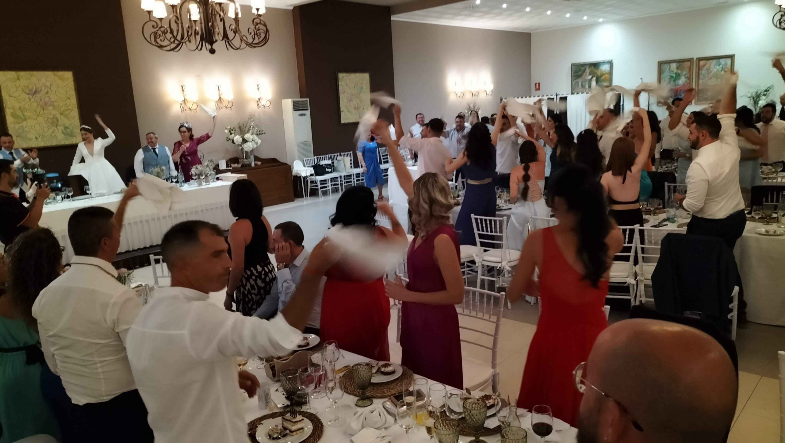 copa de espera y banquete